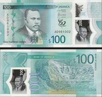 *100 Dolárov Jamajka 2022, P97 UNC polymer - Kliknutím na obrázok zatvorte -